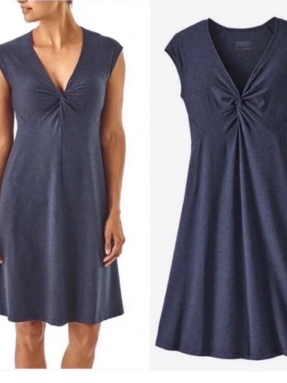 Patagonia Classic Purple Banda Twist-Front Women's Dress.